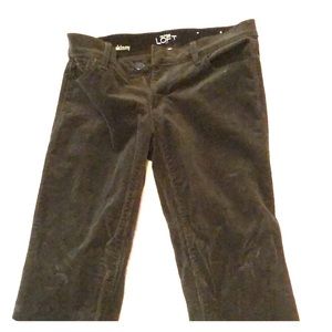 LOFT olive skinny corduroys